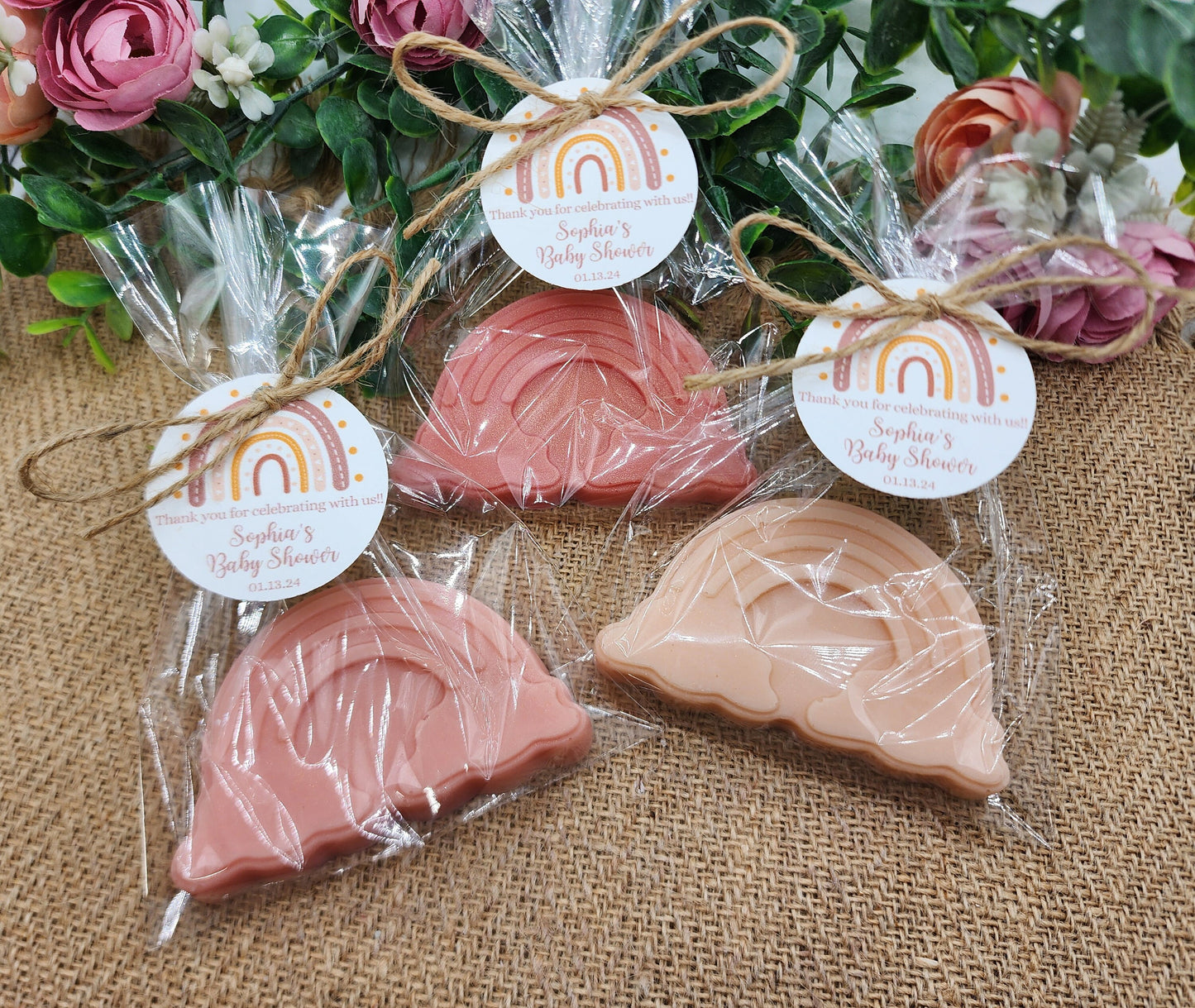 Boho Rainbow Soap Favors Baby Shower Favors Bohemian Favors Rainbow Decorations For Party Gender Neutral Baby Reveal Party Decorations Gift