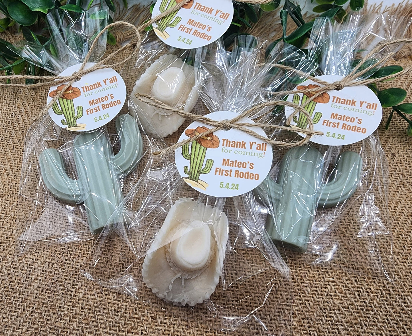 Western Soap Favors Cowboy Baby Shower Mexican Fiesta Wedding First Rodeo Birthday Decorations Country Wild West Party Hat Cactus Soap Gift