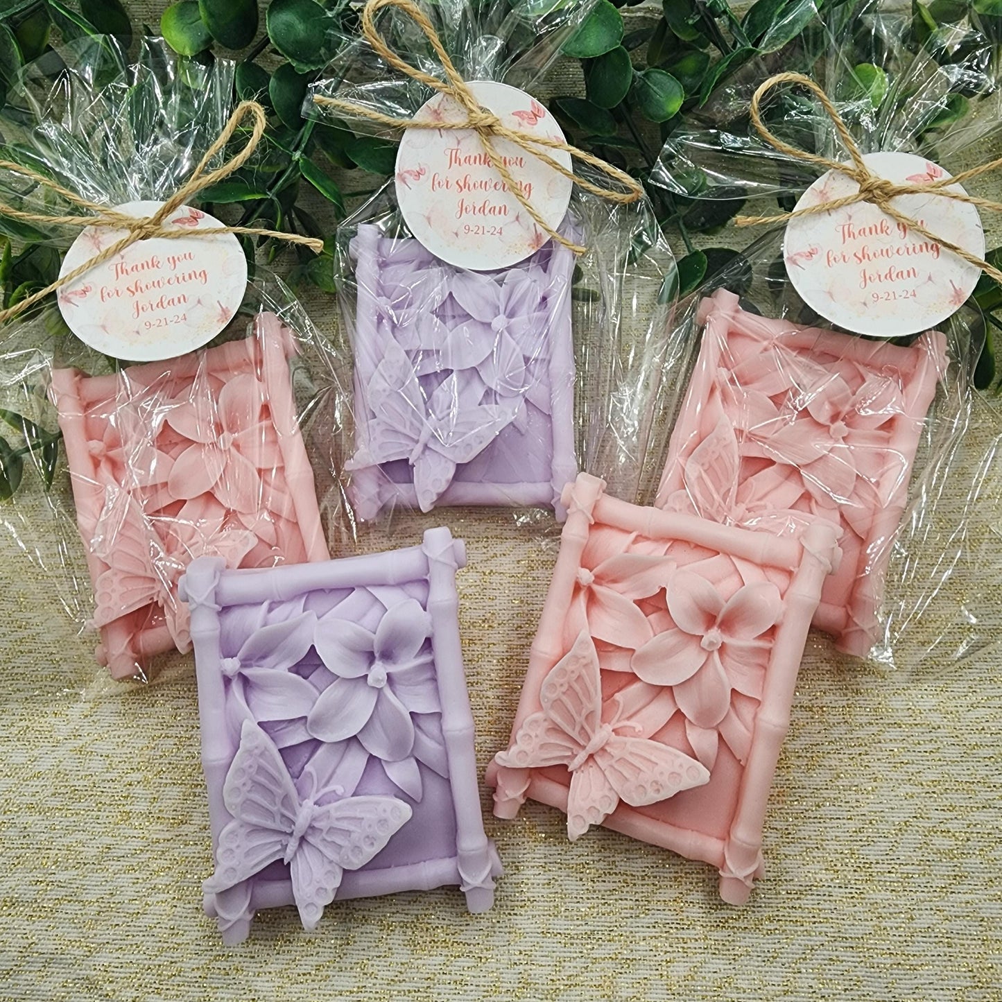 Floral Butterfly Soap Favors Baby shower favors Bridal shower favors Wildflower soap favors Wedding shower favors Party favors Girl gift