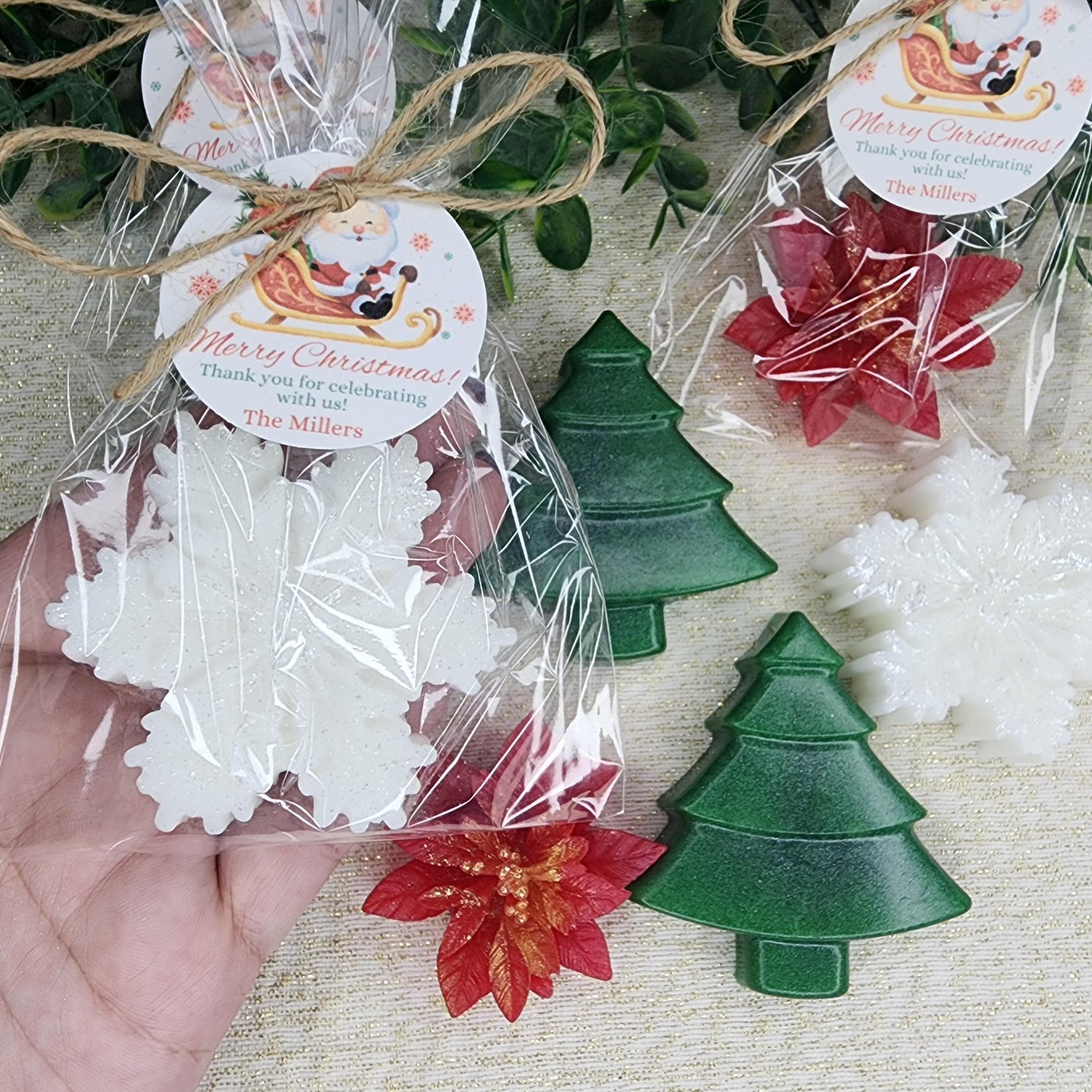 Christmas Tree Soap Favors Baby Shower Favors Christmas Stocking Stuffers Wedding Shower Favor Christmas Gifts snowflake soap