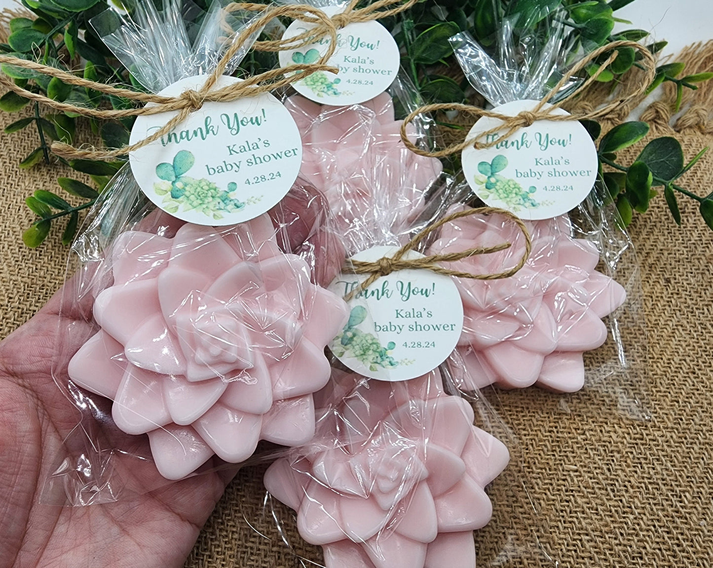 Succulent Soap Favors Baby Shower Favors Bridal Shower Favors Cactus Wedding Party Decorations Handmade Soap Gift For Guests
