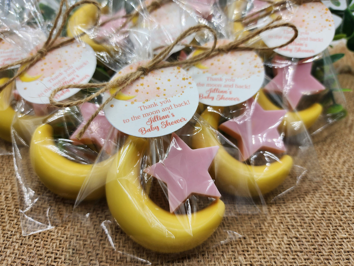 Over the moon soap favors twinkle twinkle little star moon and star soap favors baby shower favors bridal shower favor