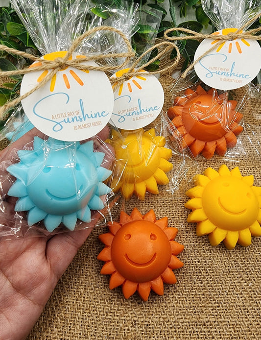 Sun baby shower soap favors sunshine soap here comes the son soap baby shower sun favors birthday party gift you are my sunshine