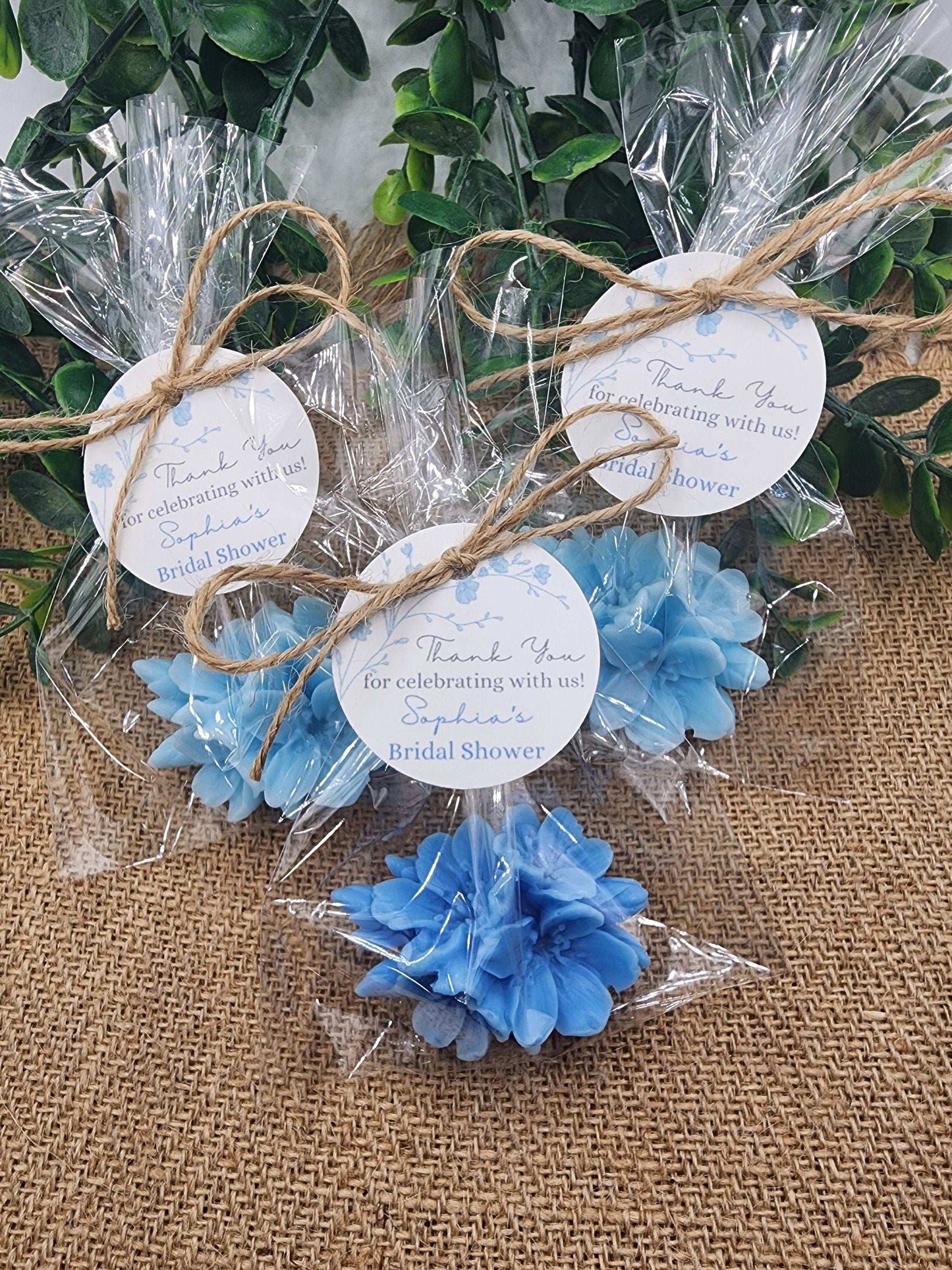 Cherry Blossom Flower Soap Favors Baby In Bloom Decorations Dusty Blue Floral Bridal Gift Pink Flowers Baby Shower Party Gift