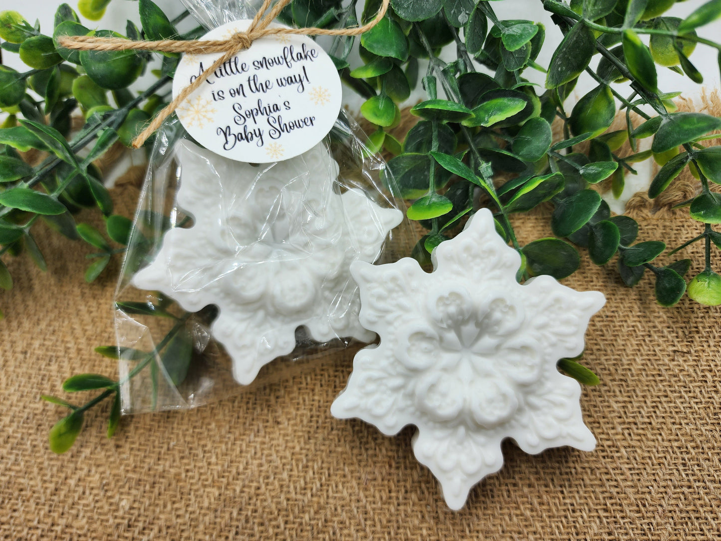 Snowflake Soap Favors Baby Shower Favors Christmas Stocking Stuffers Wedding Shower Favor Christmas Gifts