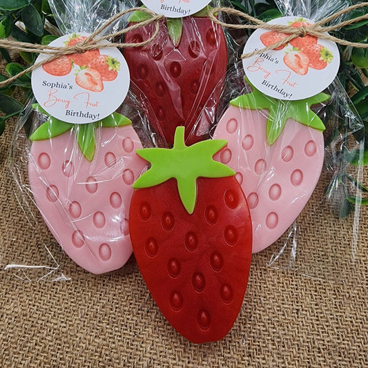 Strawberry Soap Favors Baby Shower Favors Berry First Birthday Party Favors Sweet Strawberry Decorations Gift For Her Summer Fruit Favors
