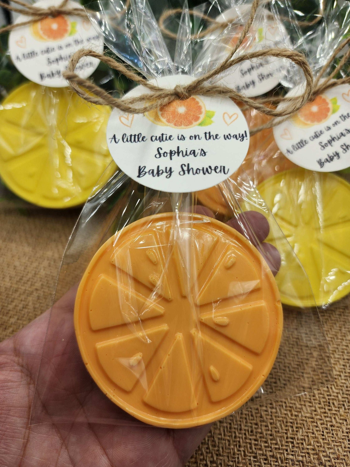 Citrus Soap Favors Orange Baby Shower Soap Favors Lemon Wedding Favors Little Cutie Favors Mandarin Soap Favors Gift For Her Clementine Soap