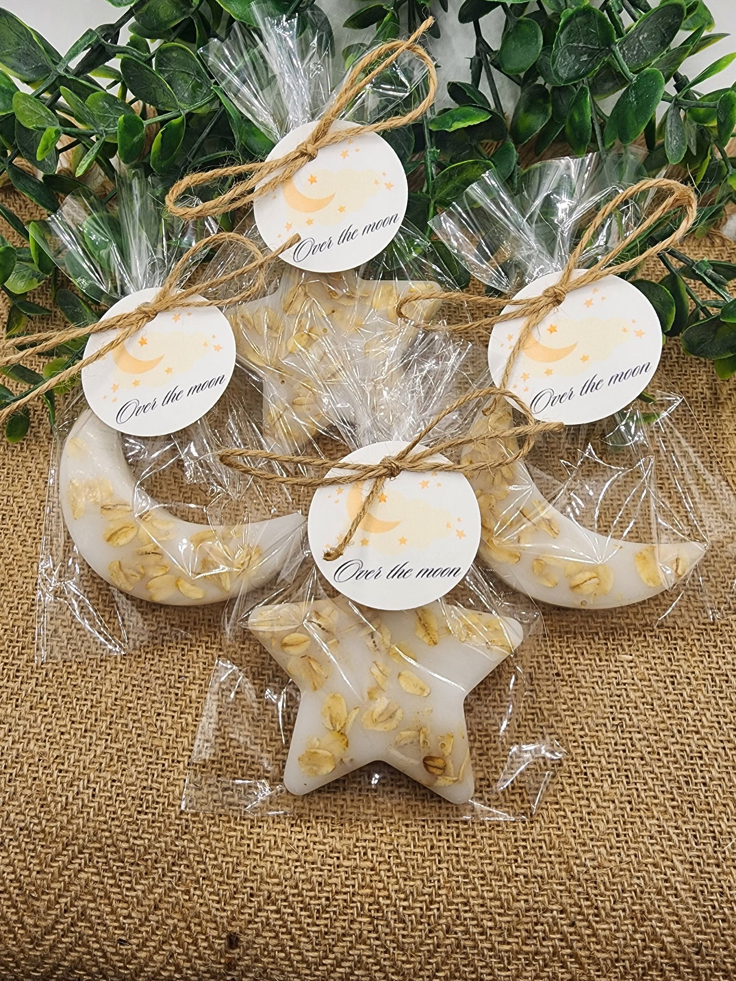 Over the moon soap favors twinkle twinkle little star moon and star soap favors baby shower favors bridal shower favor wedding shower favor