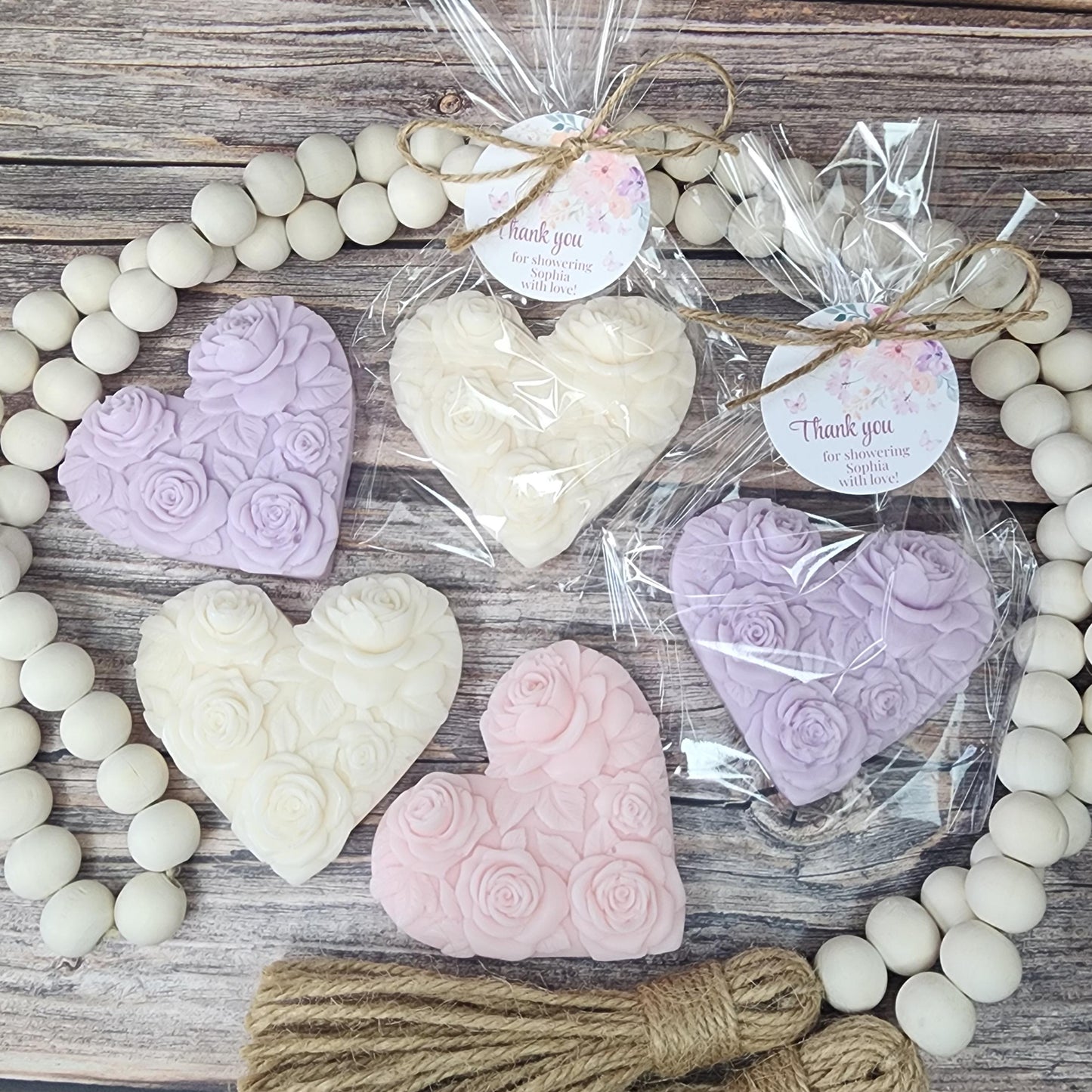Rose Heart Shaped Soap Favors Baby Shower Wedding Shower Gift For Guests Wildflower Bridesmaid Gift Floral Rose Mothers Day Valentine's Day