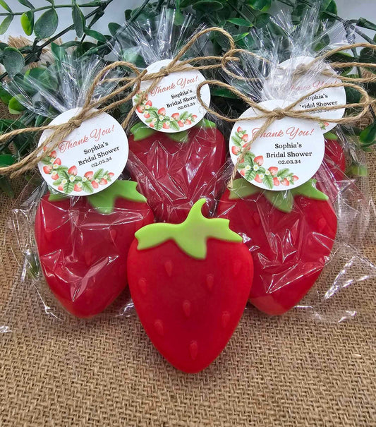Strawberry Soap Favors Baby Shower Favors Berry First Birthday Party Favors Sweet Strawberry Decorations Gift For Her Summer Fruit Favors