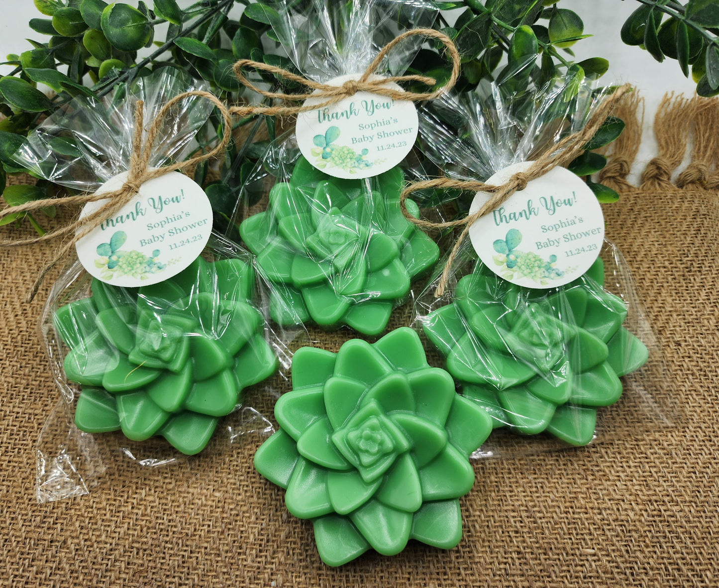 Succulent Soap Favors Baby Shower Favors Bridal Shower Favors Cactus Wedding Party Decorations Handmade Soap Gift