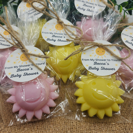 Sun baby shower soap favors sunshine soap here comes the son soap baby shower sun favors birthday party gift you are my sunshine