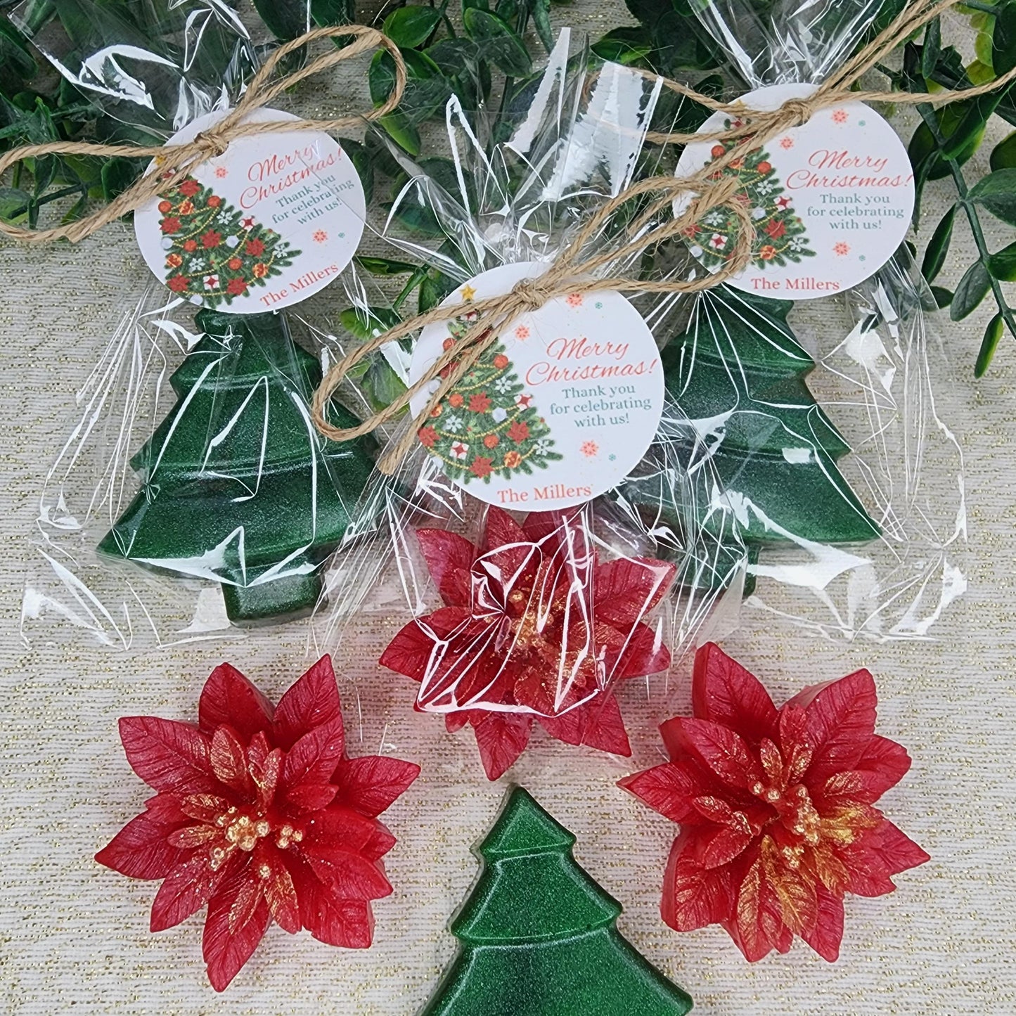 Christmas Tree Soap Favors Baby Shower Favors Christmas Stocking Stuffers Wedding Shower Favor Christmas Gifts snowflake soap