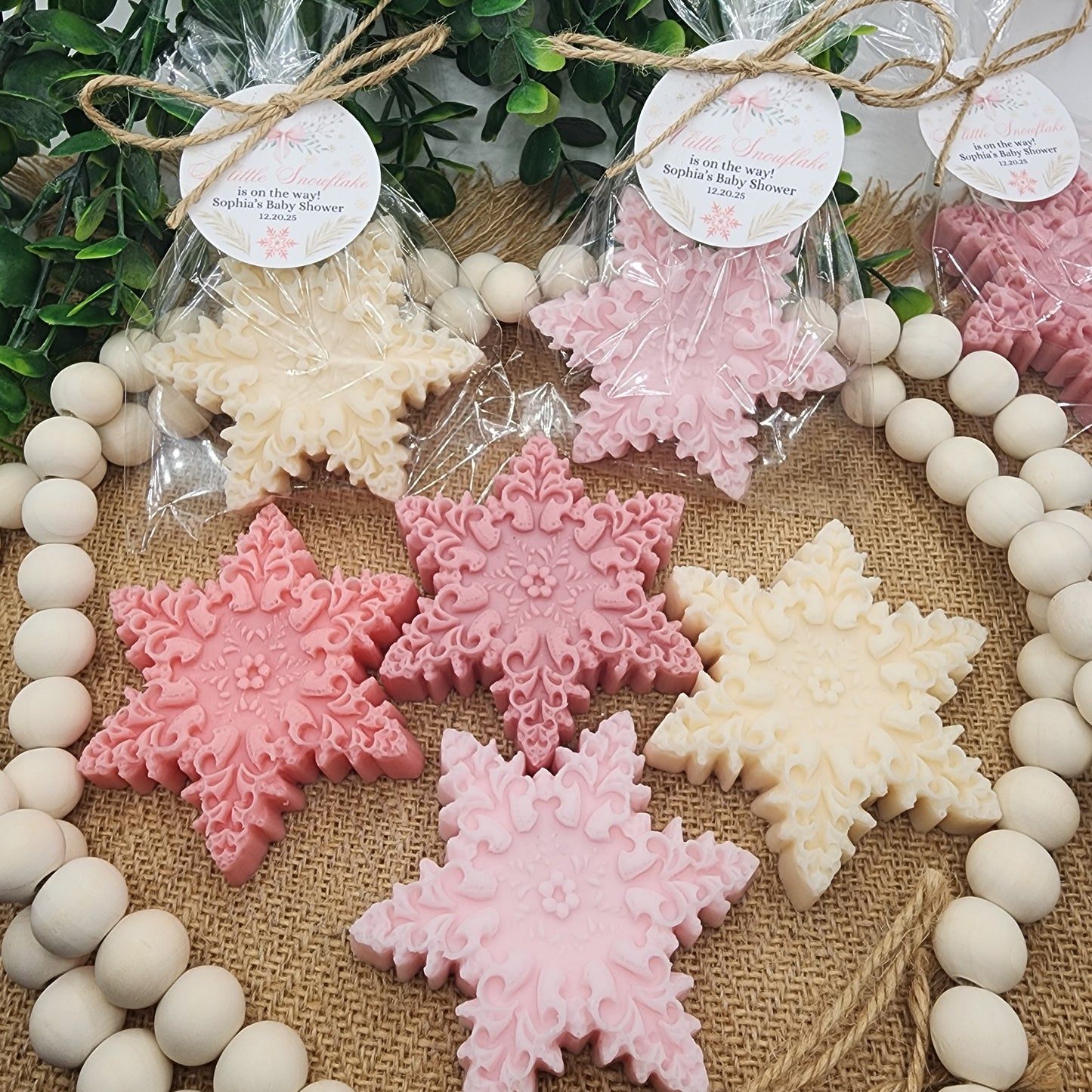 Snowflake Soap Favors Baby Shower Favors Christmas Stocking Stuffers Wedding Shower Favor Christmas Gifts