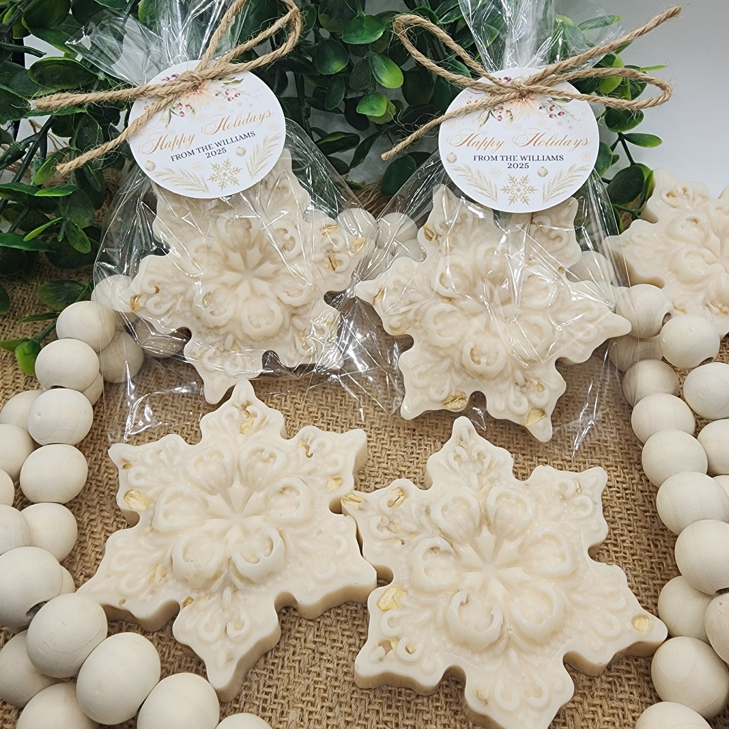 Snowflake Soap Favors Baby Shower Favors Christmas Stocking Stuffers Wedding Shower Favor Christmas Gifts