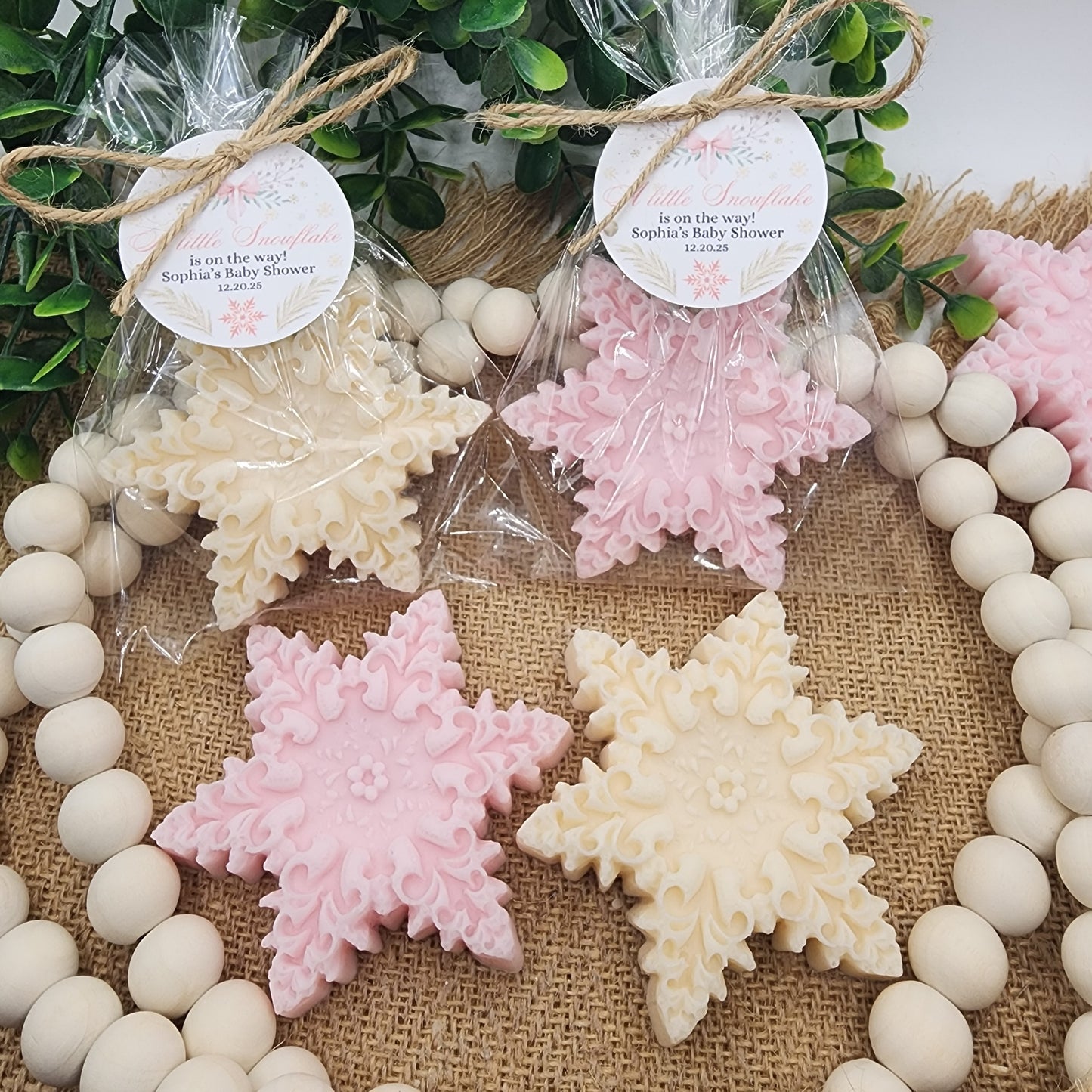 Snowflake Soap Favors Baby Shower Favors Christmas Stocking Stuffers Wedding Shower Favor Christmas Gifts