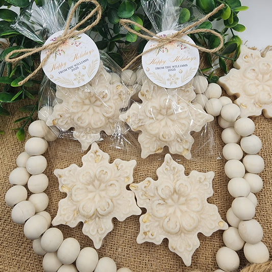 Snowflake Soap Favors Baby Shower Favors Christmas Stocking Stuffers Wedding Shower Favor Christmas Gifts