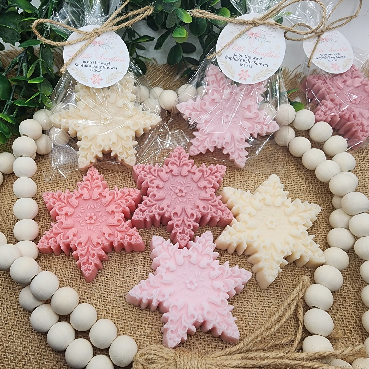 Snowflake Soap Favors Baby Shower Favors Christmas Stocking Stuffers Wedding Shower Favor Christmas Gifts
