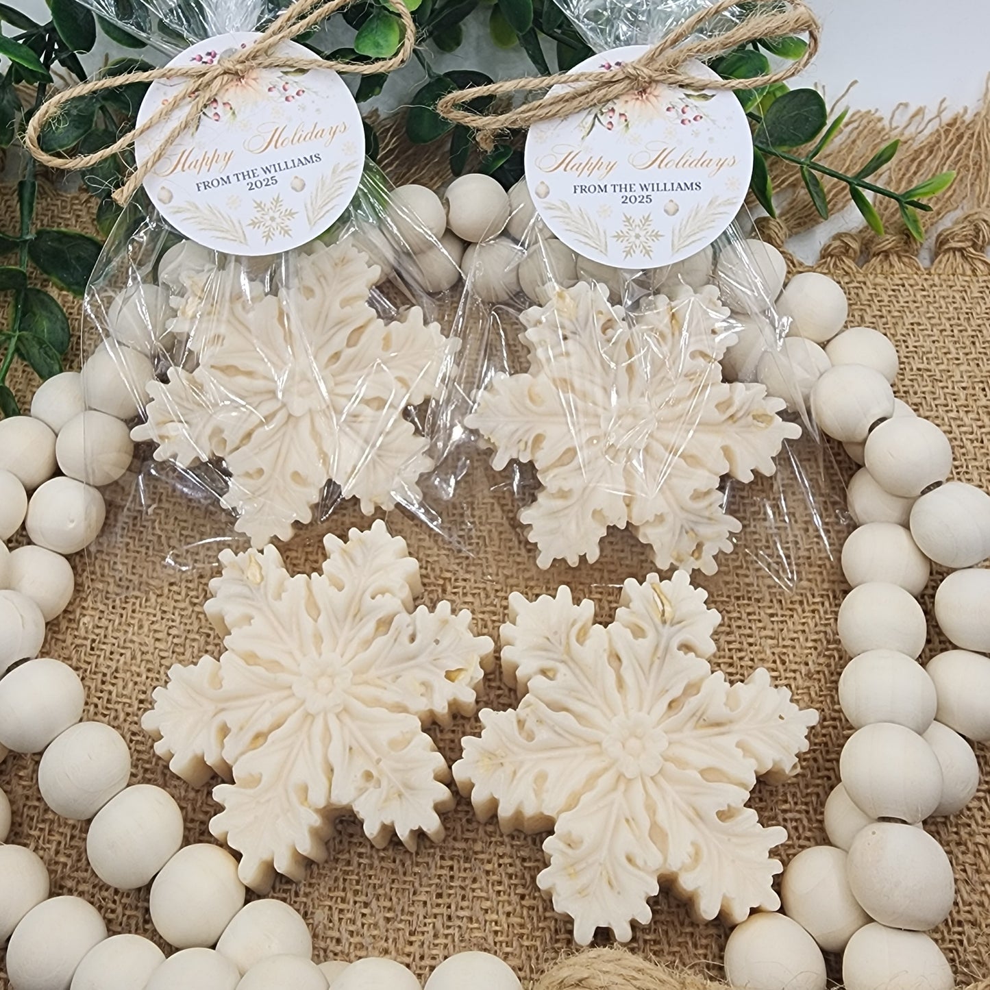 Snowflake Soap Favors Baby Shower Favors Christmas Stocking Stuffers Wedding Shower Favor Christmas Gifts