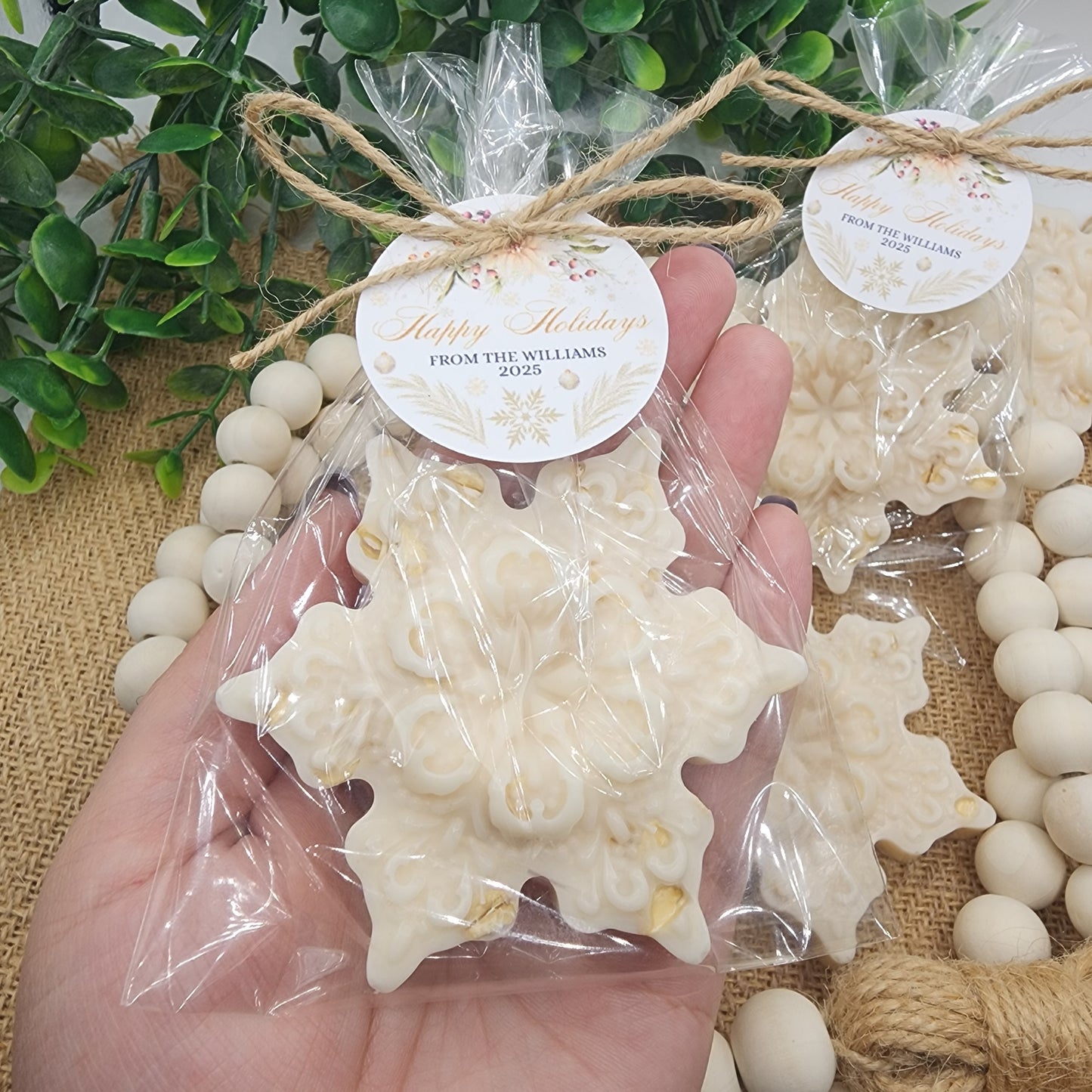 Snowflake Soap Favors Baby Shower Favors Christmas Stocking Stuffers Wedding Shower Favor Christmas Gifts