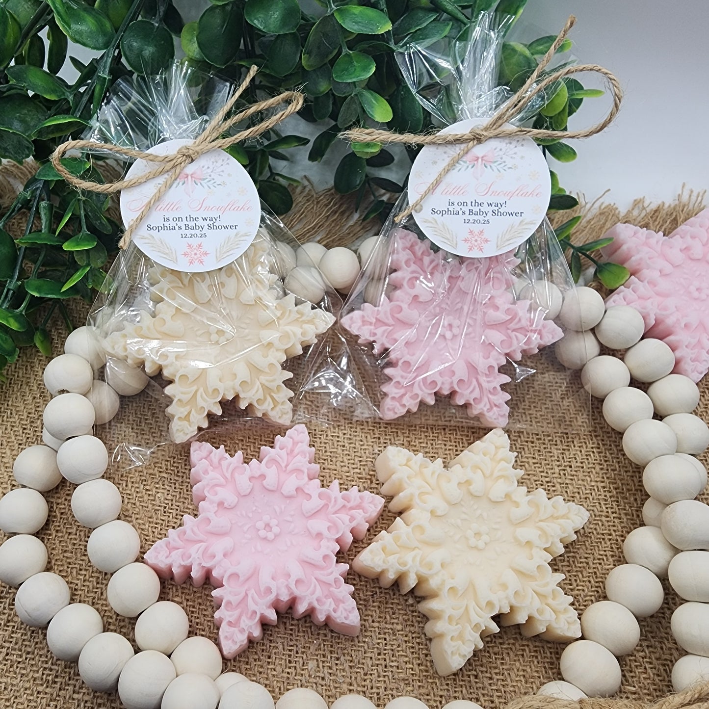 Snowflake Soap Favors Baby Shower Favors Christmas Stocking Stuffers Wedding Shower Favor Christmas Gifts