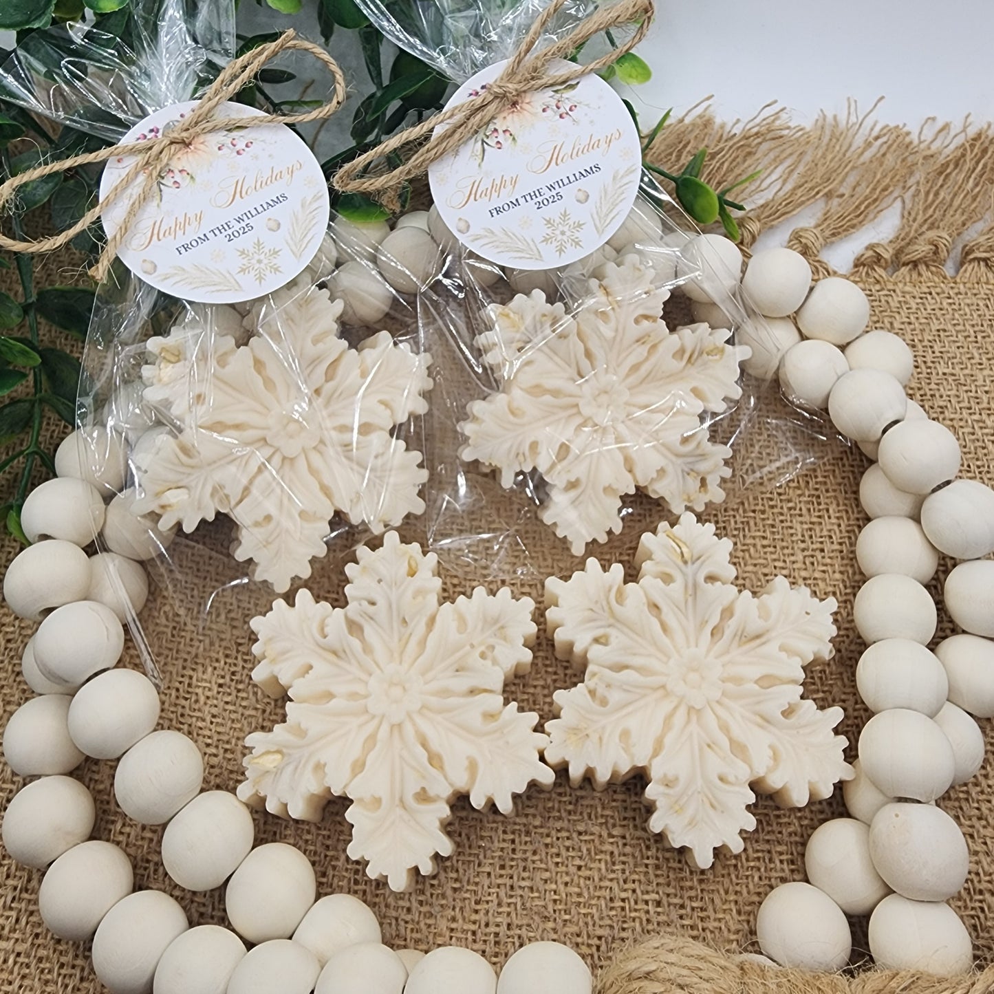 Snowflake Soap Favors Baby Shower Favors Christmas Stocking Stuffers Wedding Shower Favor Christmas Gifts