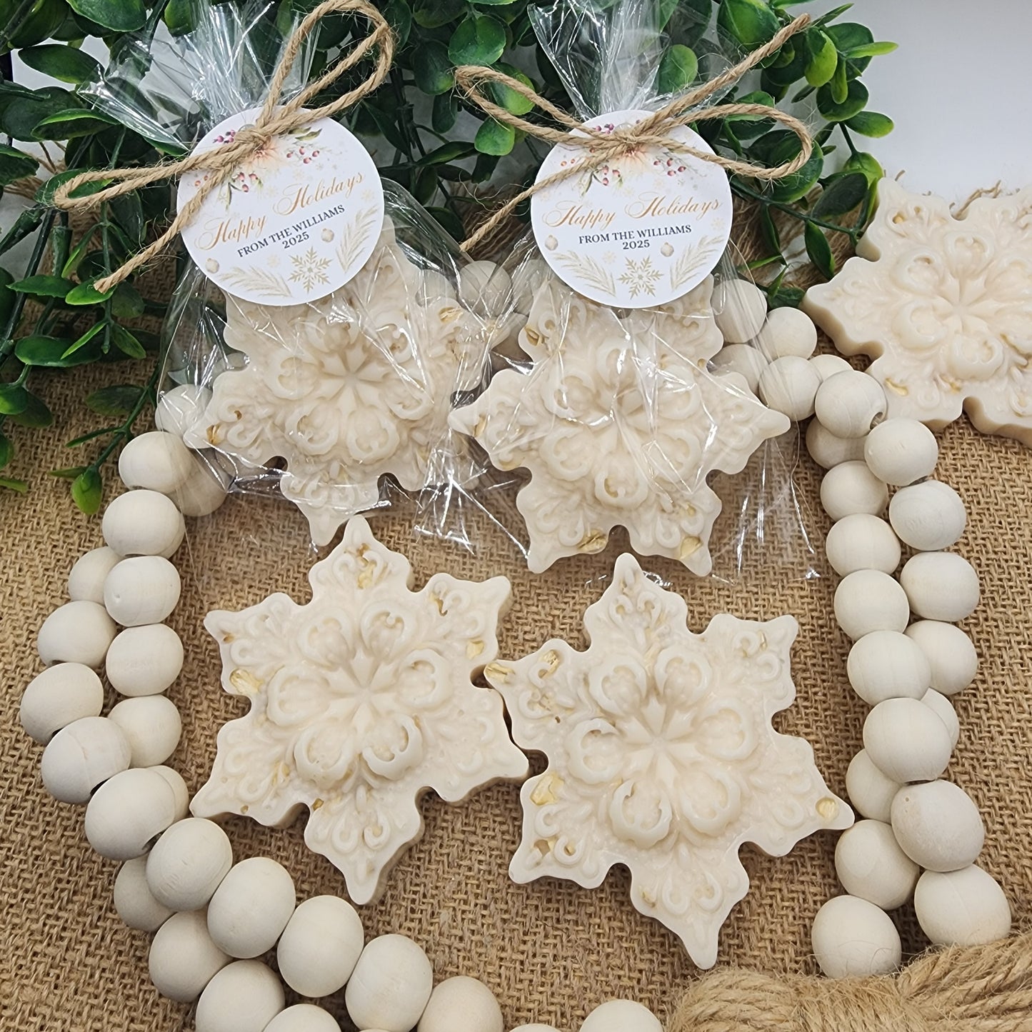 Snowflake Soap Favors Baby Shower Favors Christmas Stocking Stuffers Wedding Shower Favor Christmas Gifts