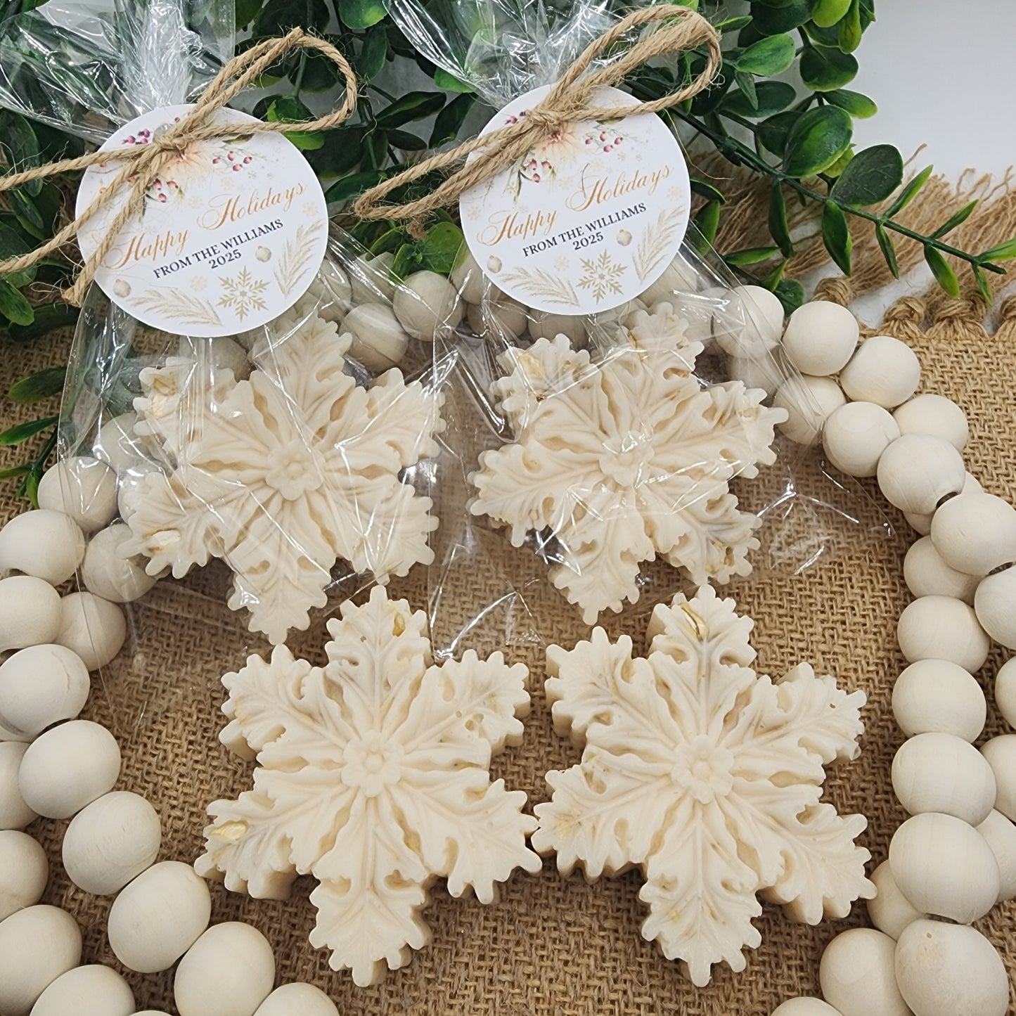Snowflake Soap Favors Baby Shower Favors Christmas Stocking Stuffers Wedding Shower Favor Christmas Gifts