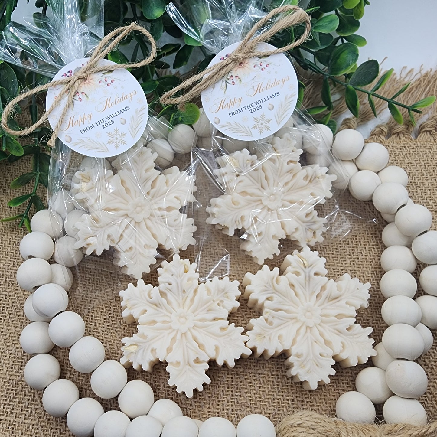 Snowflake Soap Favors Baby Shower Favors Christmas Stocking Stuffers Wedding Shower Favor Christmas Gifts