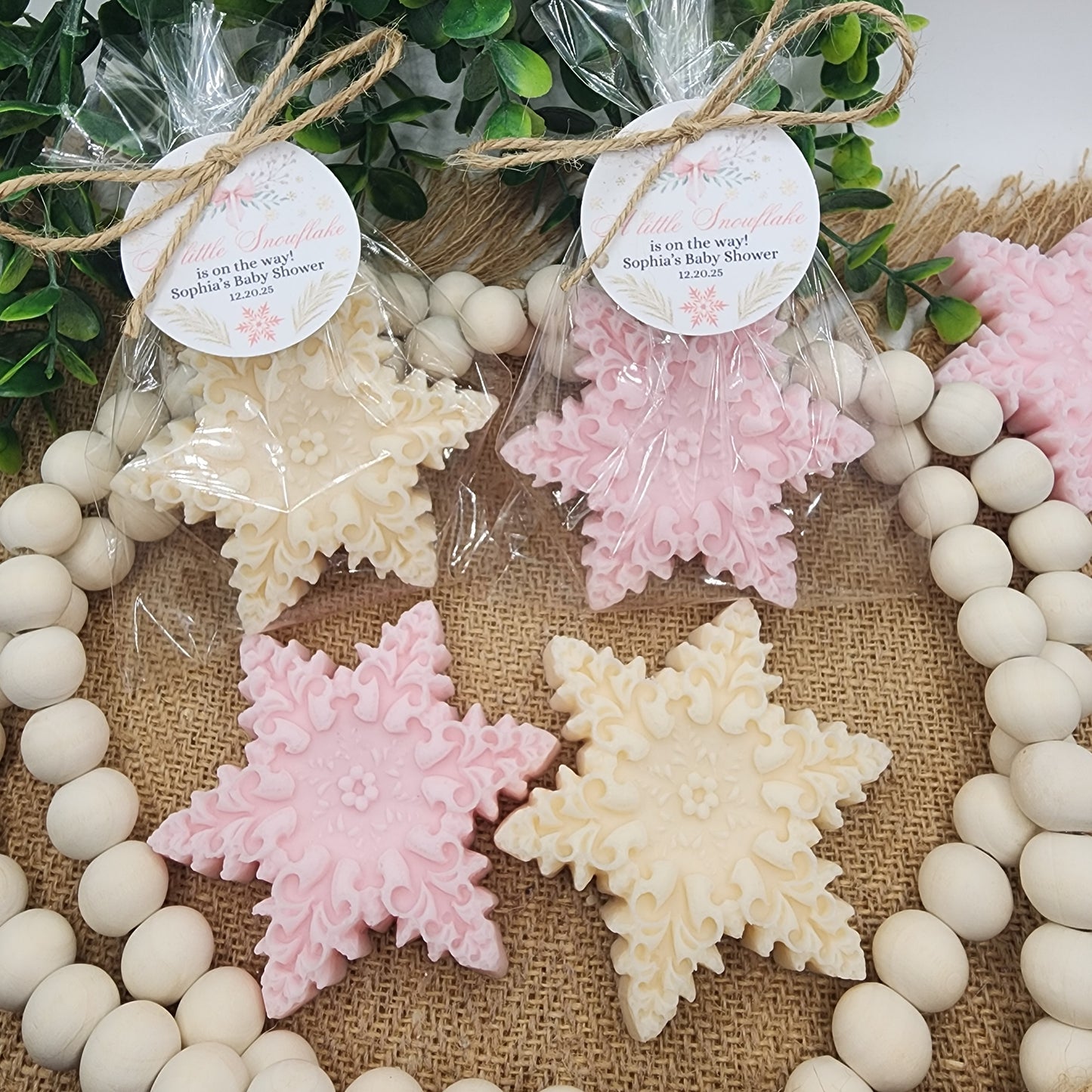 Snowflake Soap Favors Baby Shower Favors Christmas Stocking Stuffers Wedding Shower Favor Christmas Gifts