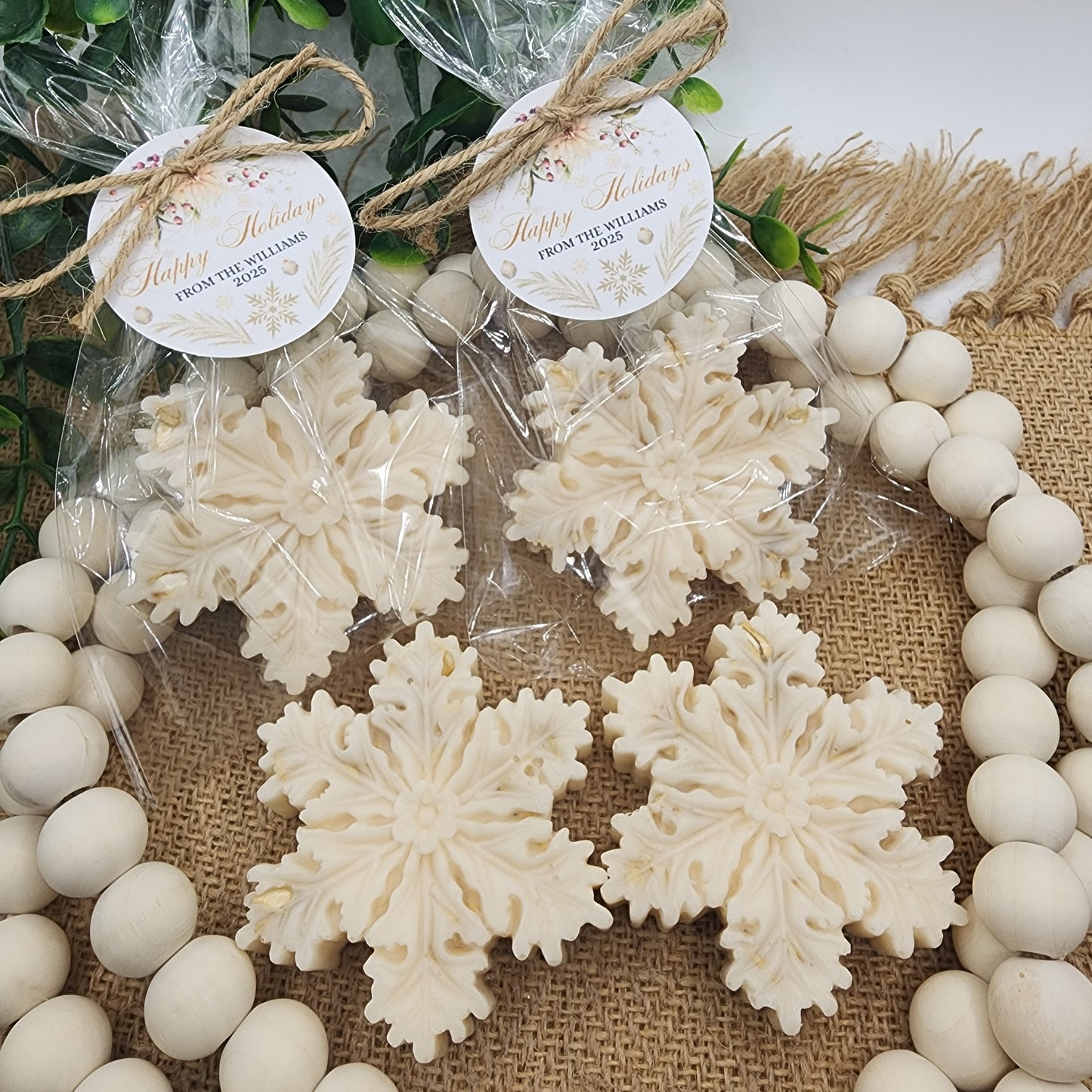 Snowflake Soap Favors Baby Shower Favors Christmas Stocking Stuffers Wedding Shower Favor Christmas Gifts
