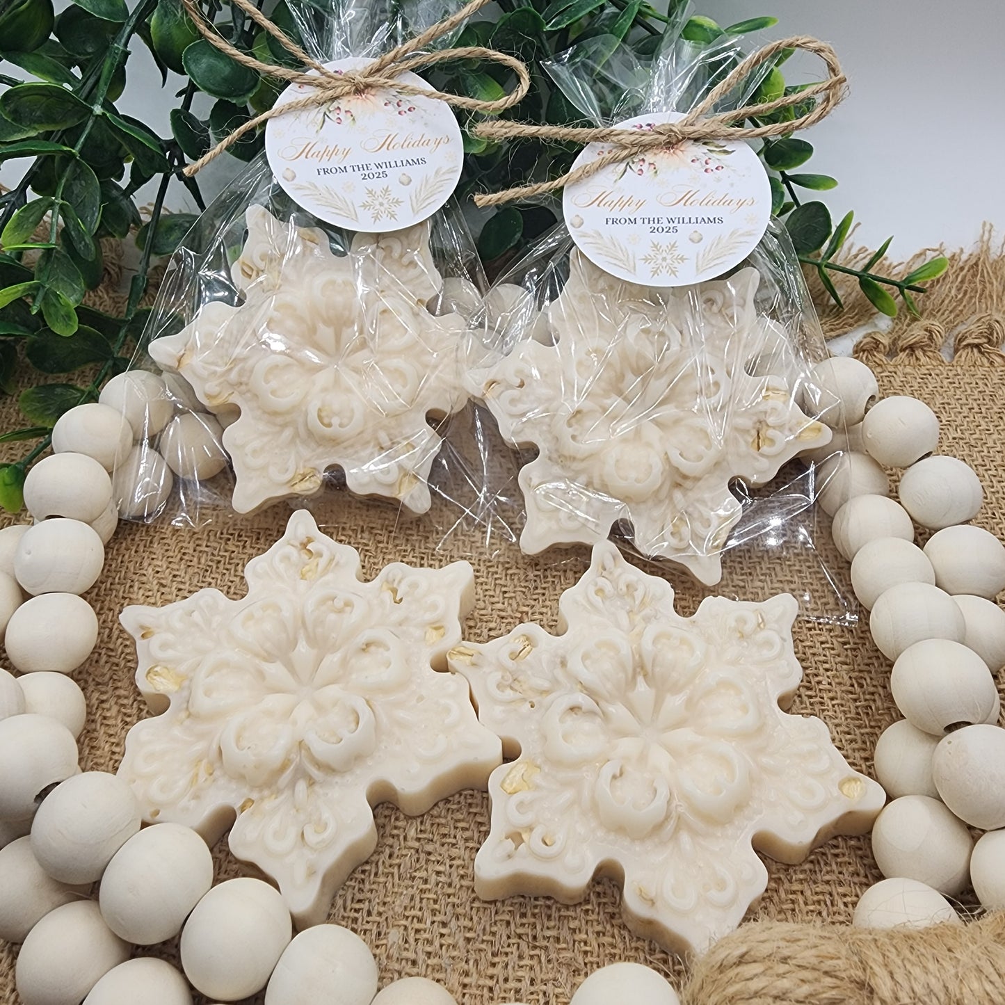 Snowflake Soap Favors Baby Shower Favors Christmas Stocking Stuffers Wedding Shower Favor Christmas Gifts