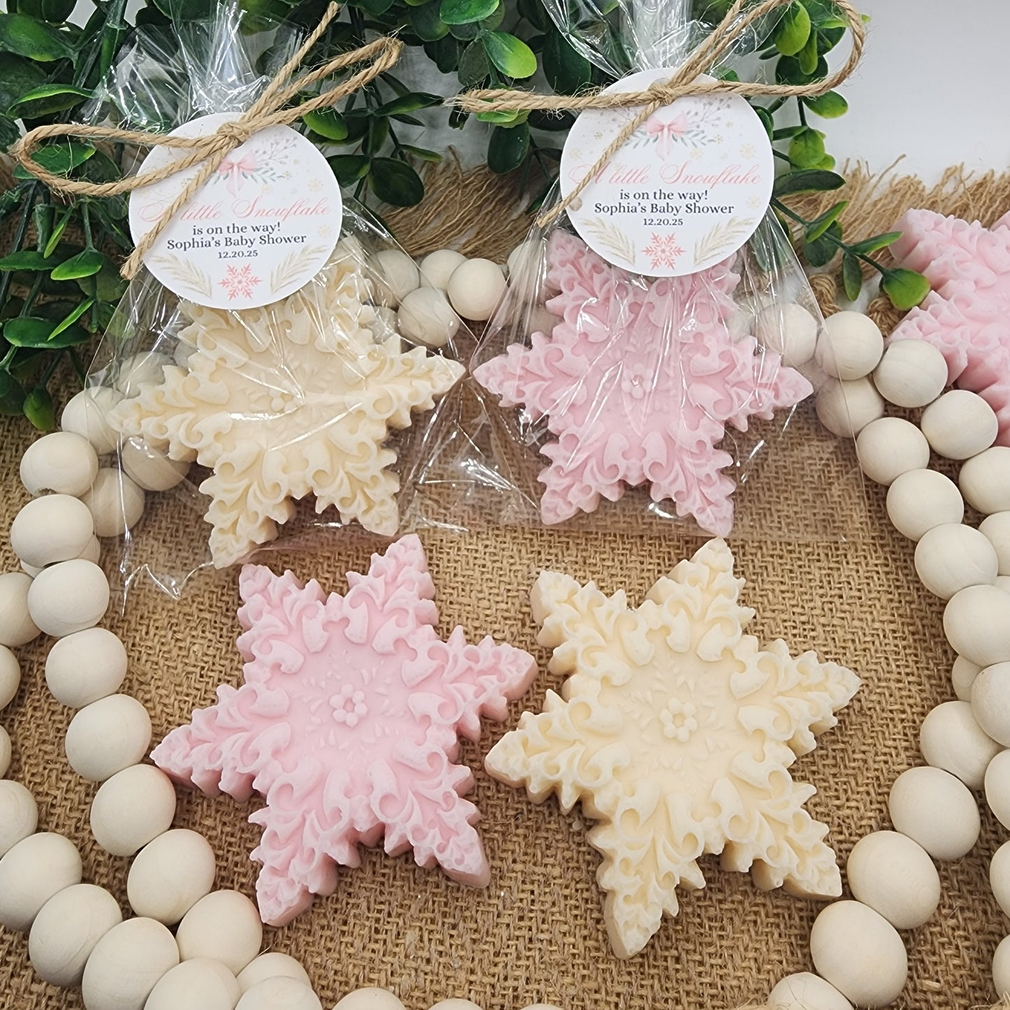 Snowflake Soap Favors Baby Shower Favors Christmas Stocking Stuffers Wedding Shower Favor Christmas Gifts