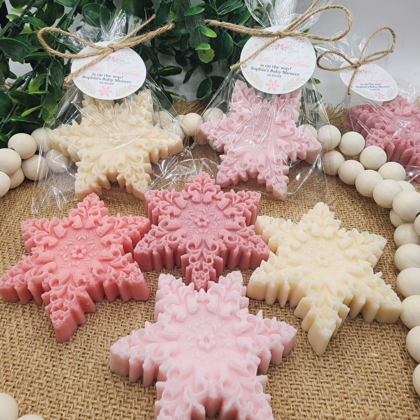 Snowflake Soap Favors Baby Shower Favors Christmas Stocking Stuffers Wedding Shower Favor Christmas Gifts