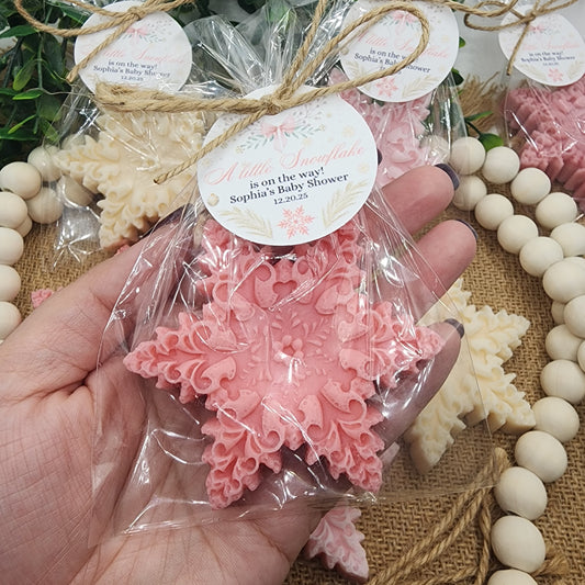 Snowflake Soap Favors Baby Shower Favors Christmas Stocking Stuffers Wedding Shower Favor Christmas Gifts