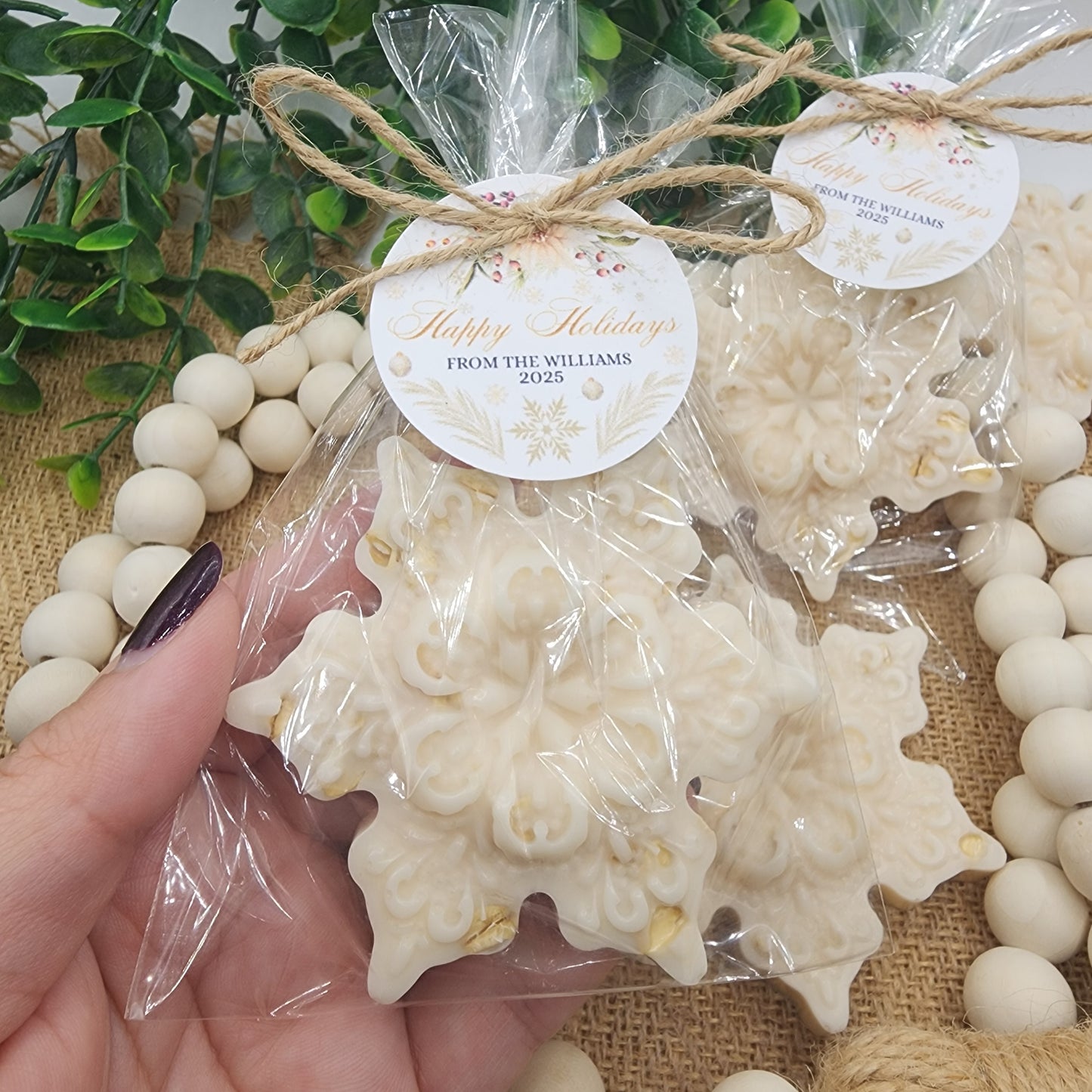 Snowflake Soap Favors Baby Shower Favors Christmas Stocking Stuffers Wedding Shower Favor Christmas Gifts