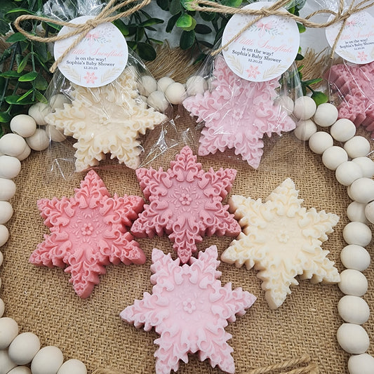 Snowflake Soap Favors Baby Shower Favors Christmas Stocking Stuffers Wedding Shower Favor Christmas Gifts