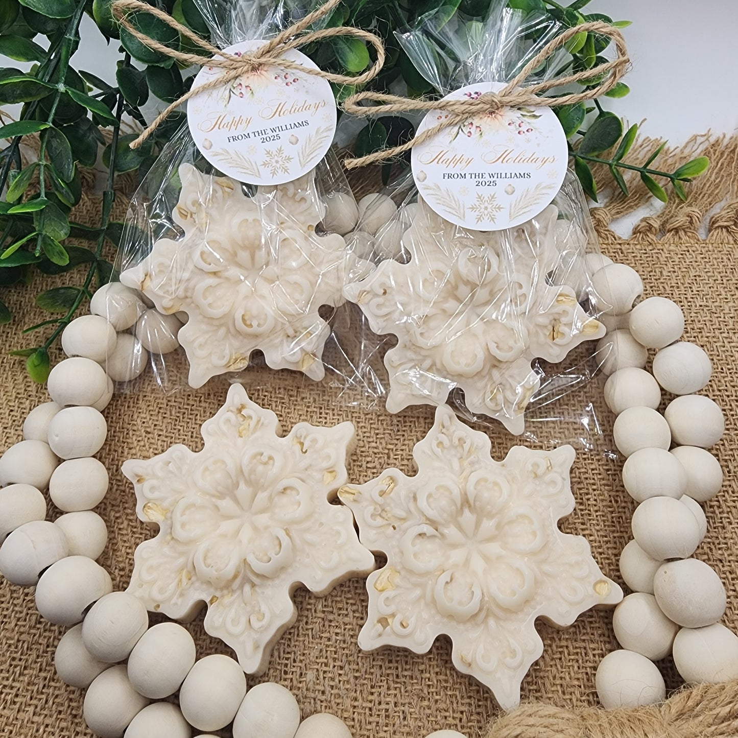 Snowflake Soap Favors Baby Shower Favors Christmas Stocking Stuffers Wedding Shower Favor Christmas Gifts