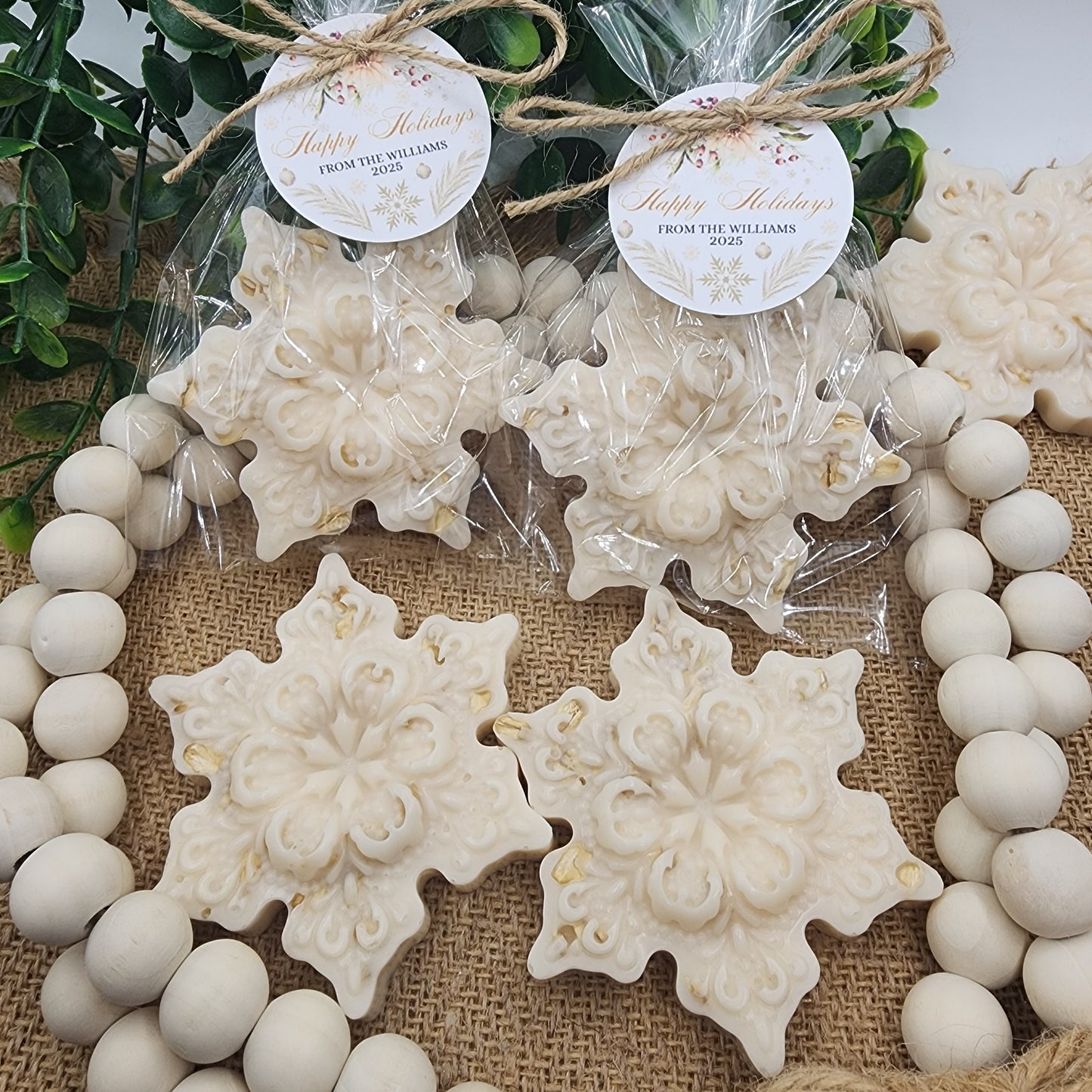 Snowflake Soap Favors Baby Shower Favors Christmas Stocking Stuffers Wedding Shower Favor Christmas Gifts