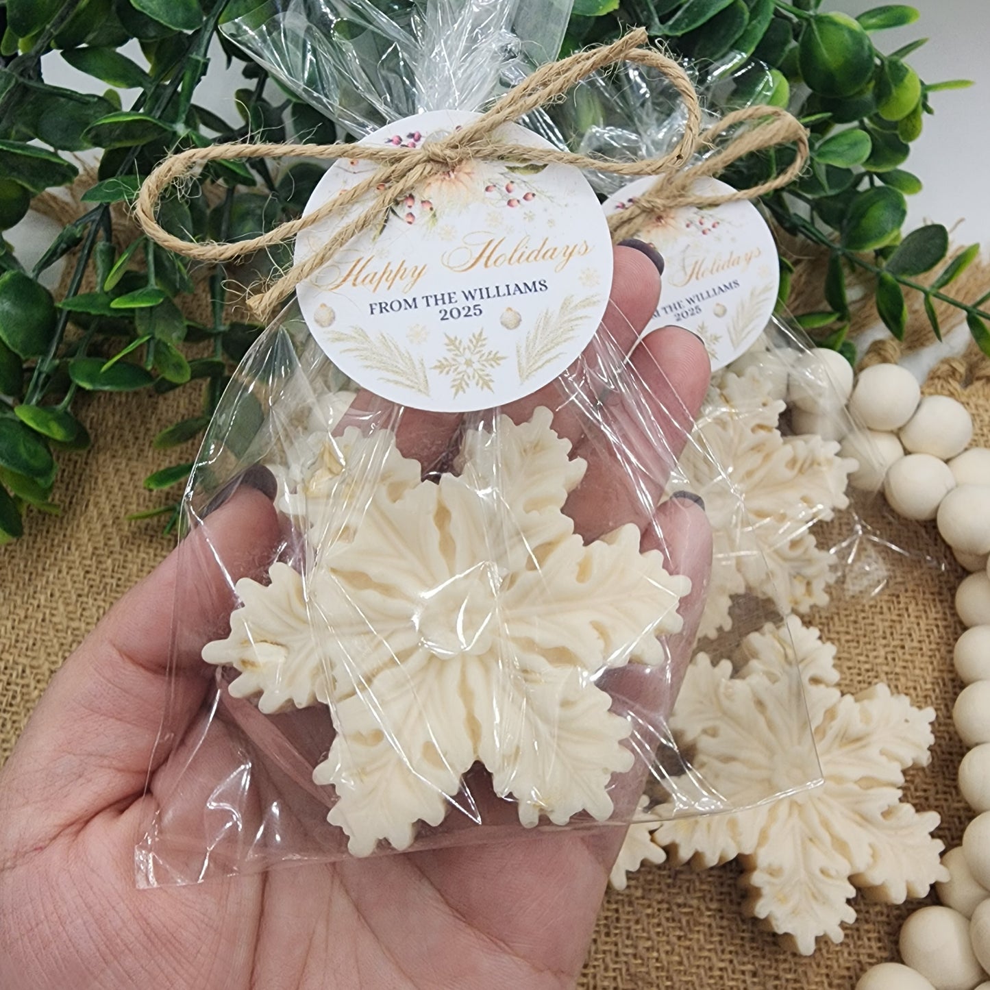 Snowflake Soap Favors Baby Shower Favors Christmas Stocking Stuffers Wedding Shower Favor Christmas Gifts