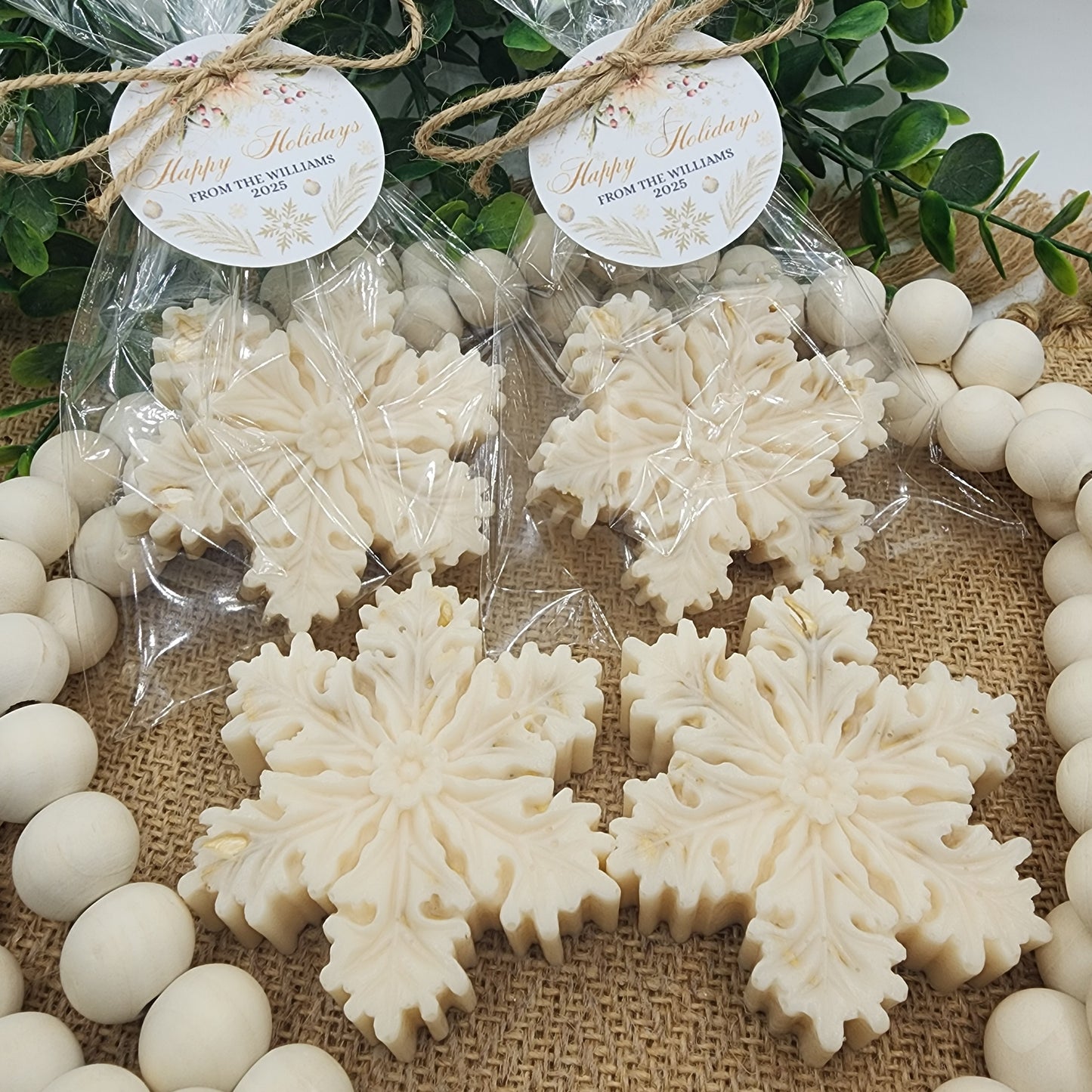 Snowflake Soap Favors Baby Shower Favors Christmas Stocking Stuffers Wedding Shower Favor Christmas Gifts